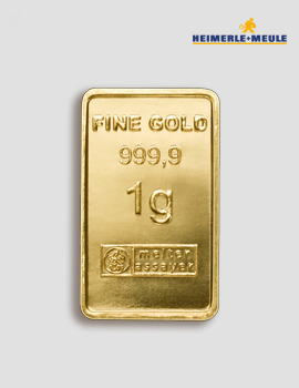 1g Goldbarren für Sammelbox - Heimerle + Meule