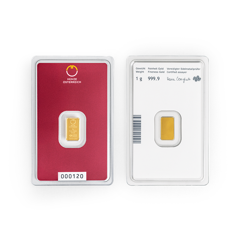 1g Goldbarren – Münze Österreich