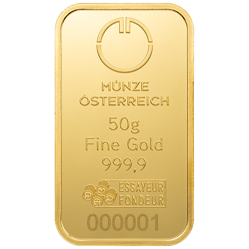 50g Goldbarren – Münze Österreich