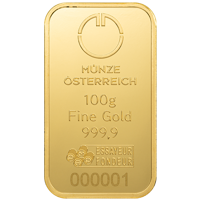 100g Goldbarren  – Münze Österreich